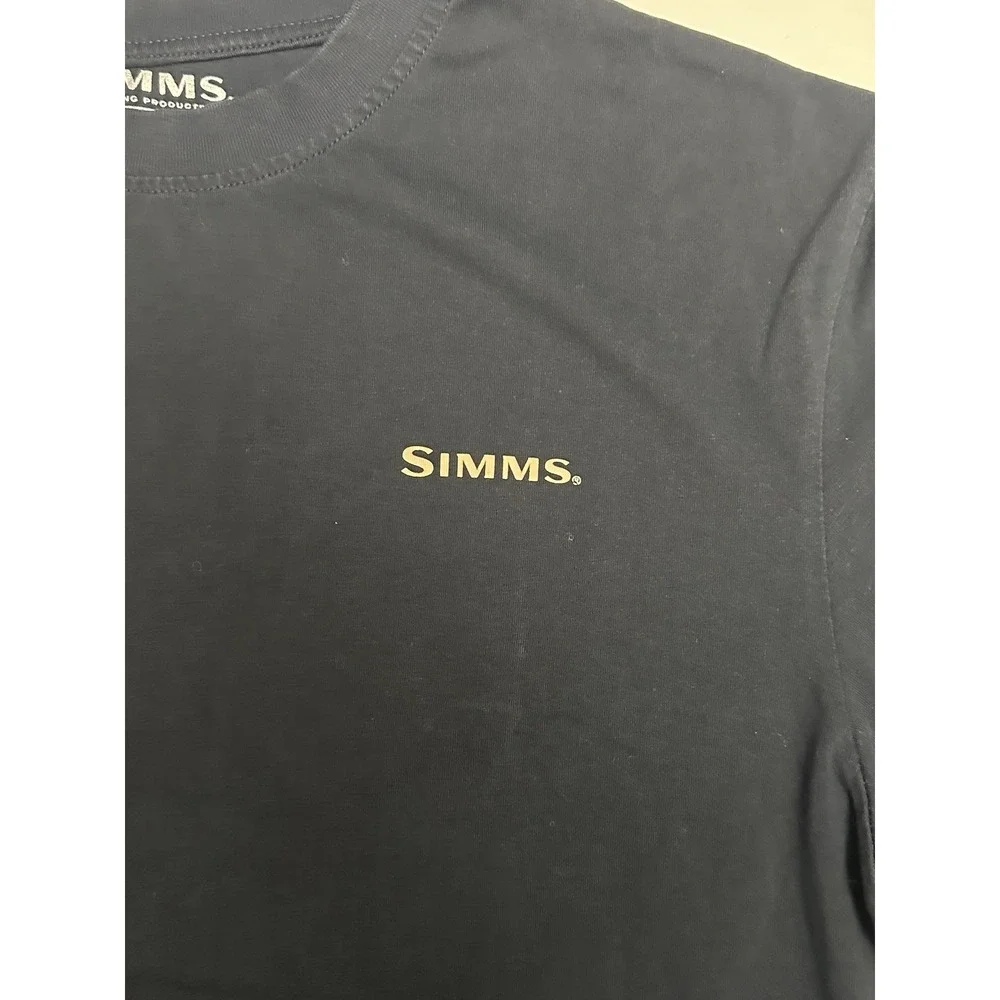 Simms S25 Artist Tee Shirt Snapper Navy Blue Size XL